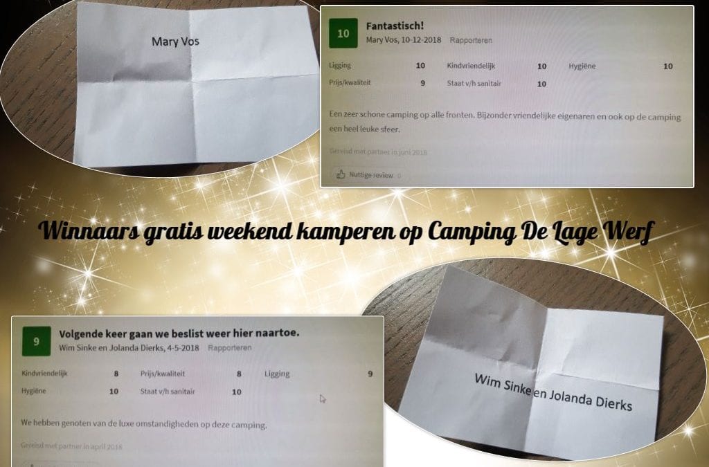 Verloting 2x gratis weekend kamperen op Camping De Lage Werf.