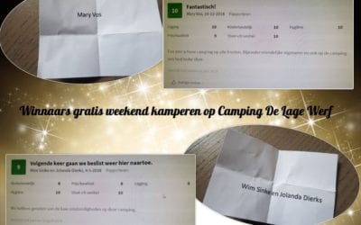 Verloting 2x gratis weekend kamperen op Camping De Lage Werf.